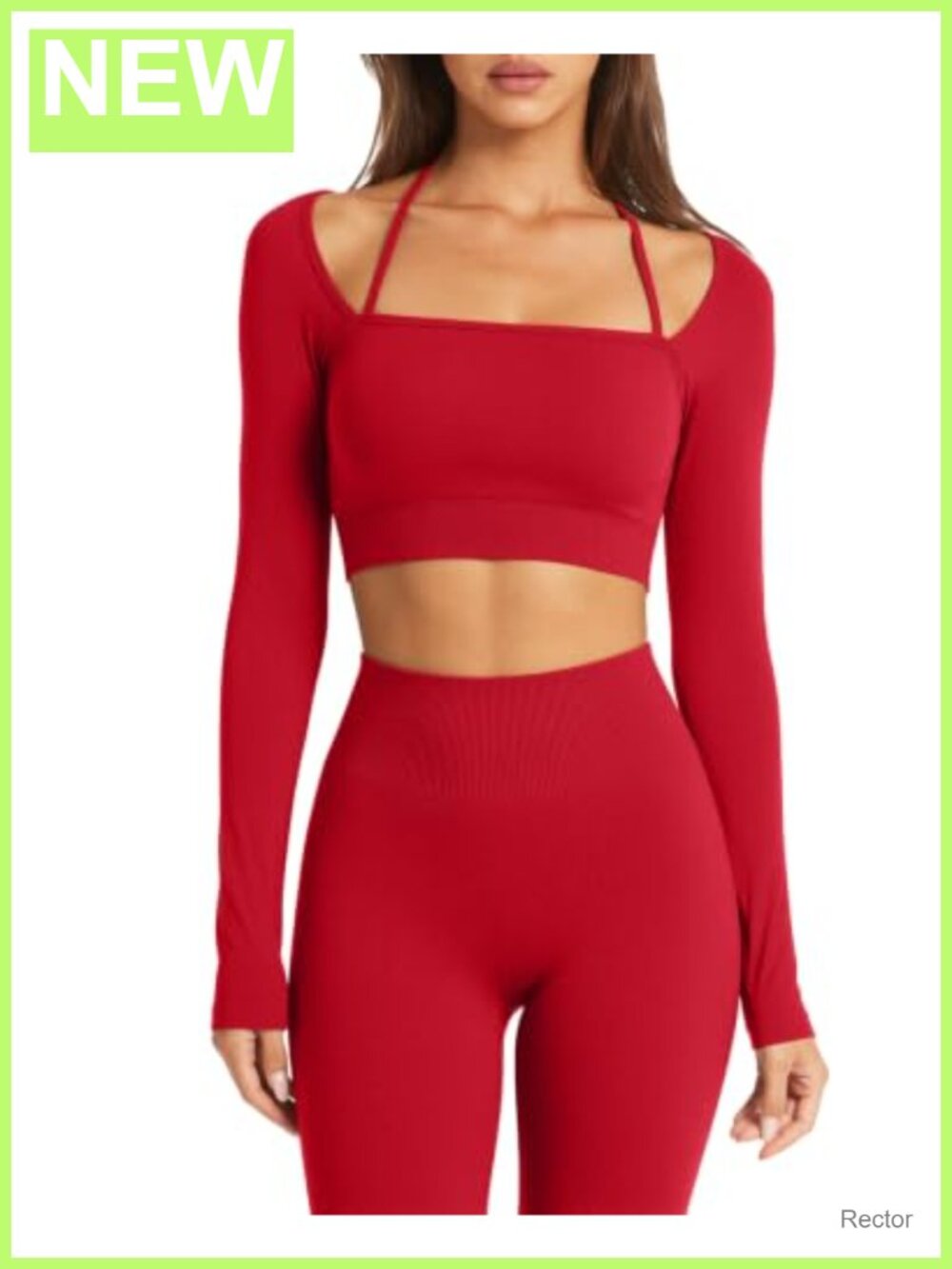 2 Piece Seamless Nylon Spandex Workout Set Crop Top Leggings Gym